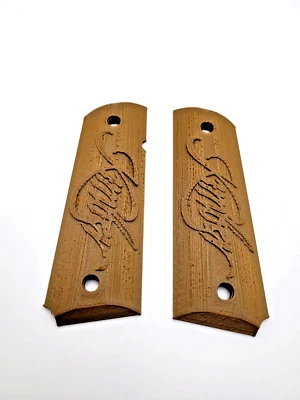 Custom Grips for Kimber Full Size 1911 Pistol, Walnut color. 3 D Printed. - Image 1 of 2