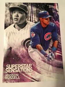 2018 Topps Superstar Sensations 5x7 Jumbo Addison Russell Cubs SSS4 05/49 - Picture 1 of 1
