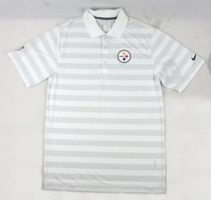 Nike - NWT Licensed Men's White Stripped Pittsburgh Steelers Polo - Size: Small - Picture 1 of 2