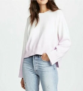 Suéter Zadig & Voltaire Lea Algodón Tinte Ombre Rosa y Blanco Talla - Imagen 1 de 9