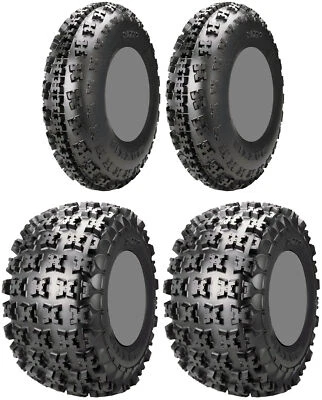 Juego de cuatro 4 neumáticos Maxxis Razr2 ATV 2 delanteros 21x7-10 y 2 traseros 20x11-9 Foto 1 de 2