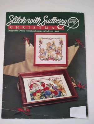 Osos de Navidad Papá Noel Reno Punto de Cruz Patrón Libro #49 Punto con Arándano Foto 1 de 3