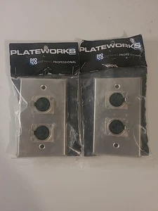 Plateworks Pro Co WP-1013 Doble XLR Hembra Placa de Pared Lote x2 Acero Inoxidable, Nuevo en Paquete - Imagen 1 de 7