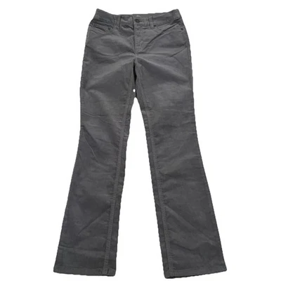 St. John's Bay 灯芯绒裤子女式 6 码直筒肚子控制灰色全新 — 第 1/4 张图片