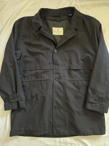 Abrigo deportivo vintage BILL BLASS negro - forrado con botones talla grande 55937 - Imagen 1 de 15