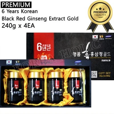 Premium 6 Years Korean Black Red Ginseng Extract Gold 240g x 4EA Saponin Panax - Image 1 of 4