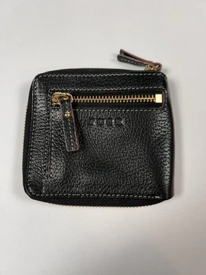 Cartera Tusk Slim Cuero Guijarro Negro con Interior Tostado Foto 1 de 4