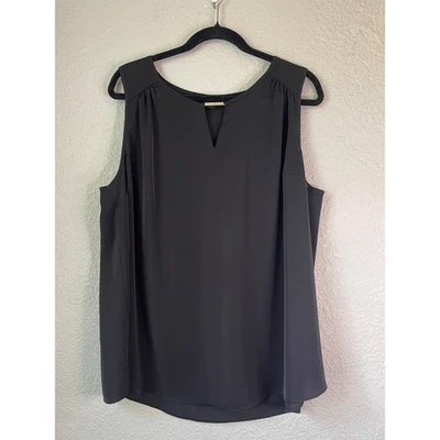 Torrid Black Sleeveless Top Plus Size Blouse Keyhole Neckline Career - Image 1 of 4