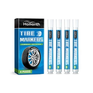4Pcs White Waterproof Paint Marker Pen Ink Car Tyre Tire Tread Rubber Metal - Picture 1 of 6