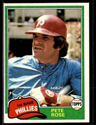Бейсбольная карточка 1981 Topps No180 Pete Rose Reds 2902A - Изображение 1 из 2