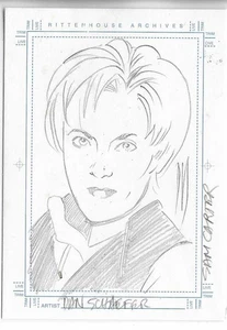 2001 rittenhouse stargate sg-1 season 5 sam carter sketch card by dan schaffer - Picture 1 of 1