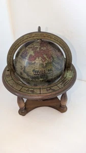 Globo de escritorio vintage de signos astrológicos del zodiaco del viejo mundo 9 pulgadas - Imagen 1 de 7
