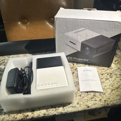 LED Mini Projector Portable 1080P LED Projector Home Theater Cinema - Image 1 of 4