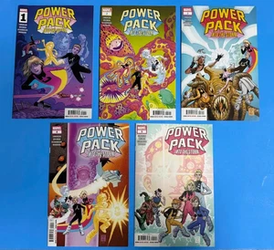 Lotto fumetti completo Power Pack Into the Storm 1-5 run set collezione Marvel - Foto 1 di 1