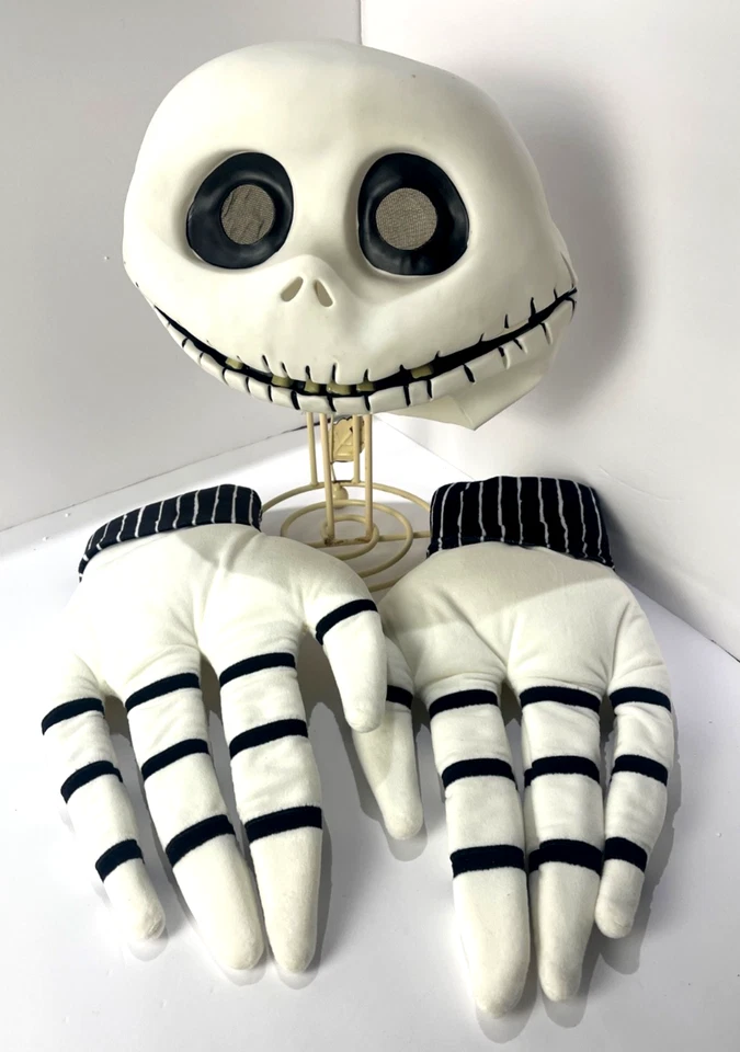 Fantasia JACK SKELLINGTON Máscara de Mãos e Látex Tamanho Adulto - Imagem 1 de 4