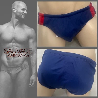 Traje de baño Sauvage 34-40" cintura sin etiqueta de talla ligeramente usado 80% nylon/20% spandex Foto 1 de 4