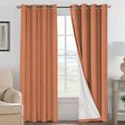H.VERSAILTEX 100% Blackout Curtains for Bedroom Thermal Insulated Linen Textu...