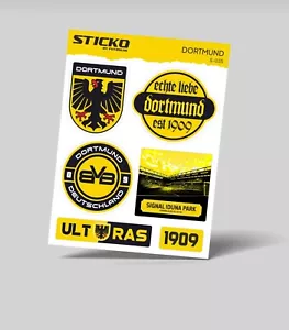 Borussia Dortmund Aufkleberkarte - Heja BVB - 6er Set | Aufkleber | Sticker BVB - Bild 1 von 1