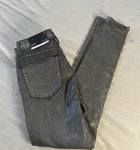 ANA Women’s Size 2 Skinny Mid Rise Lightweight Pant Silver Metallic Color NWT - Picture 1 of 13