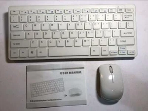 White Wireless MINI Keyboard and Mouse Set for Apple Mac Pro 3.1 - Picture 1 of 8