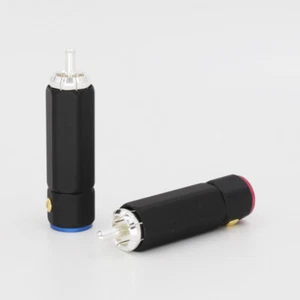 4pc Silver Plated audio RCA connectors plug for Audio interconnect cable - Picture 1 of 5