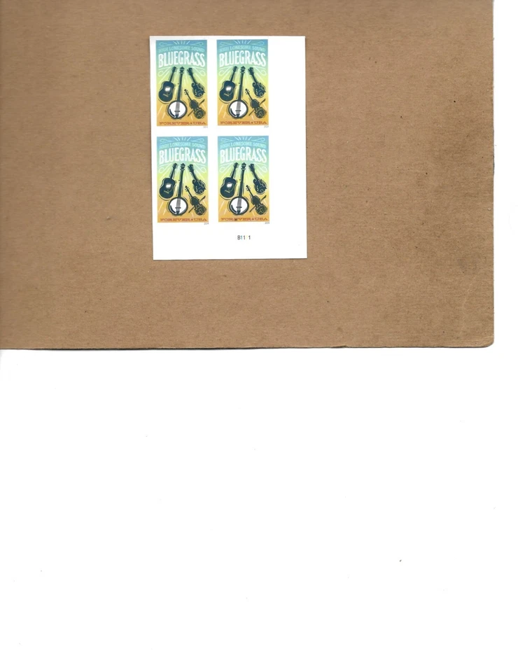 SCOTT 5844 BLUEGRASS IMPERF PLATE BLOCK OF FOUR NDC - Image 1 of 1