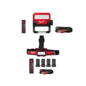 LED REDLITHIUM USB Pivoting Flood Light + LED USB Low-Profile Hard Hat Headlamp - Picture 1 of 12