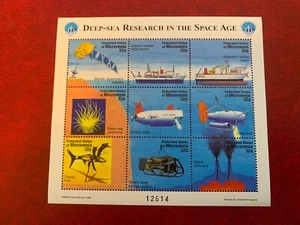 MICRONESIA 1998 MNH DEEP SEA RESEARCH TRIPOD FISH SUBMARINES SHINKAI ANEMONE - Picture 1 of 1