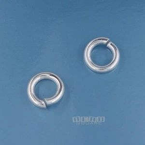 Conector de anillo de salto abierto de alta resistencia 2 mm x 10 mm calibre 12 #33145 de plata esterlina - Imagen 1 de 1