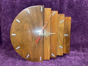 Round Wall Clock Hanging Clock Art Decor Handmade Natural, 11” - Picture 1 of 2