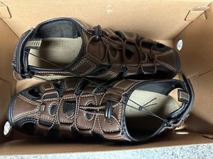 Khombu Size 9 M HAL Brown Fisherman Closed Toe Sandals New Men's Shoes - Picture 1 of 6