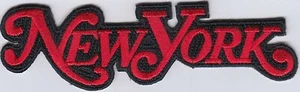 Parches bordados Nueva York (Rojo/B) 4,75""x1,5"" plancha - Imagen 1 de 1