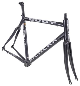 Eddy Merckx 1XM Carbon Road Bike Frameset 56cm BLACK QR Rim Wishbone Stays 2007 - Picture 1 of 17