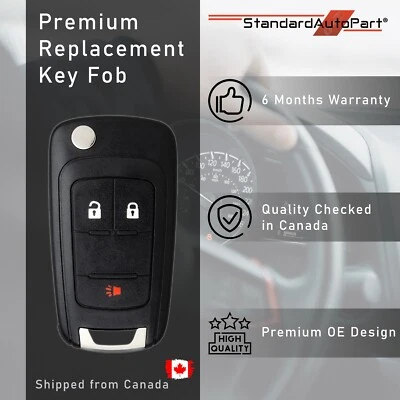 Replacement for Chevy 2010-19 Equinox Sonic Spark Trax Terrain Remote Key Fob - Image 1 of 4