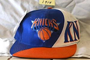 New York Knicks Vintage 90's SnapBack Hat Cap Orange Blue White NEW WITH TAG - Picture 1 of 1