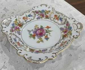 Noritake Dresden Vintage Open Handle Floral Decorative Serving Dish Japan - Picture 1 of 5