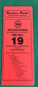 Southern Pacific Sacramento Division, employee timetable # 19, April 25, 1981 - Picture 1 of 3