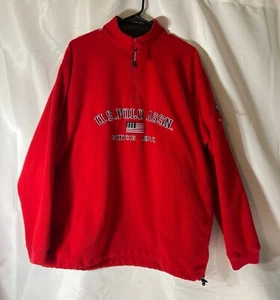 Vintage Mens U.S Polo Assn. Quarter Zip Fleece Jacket Large - Picture 1 of 5