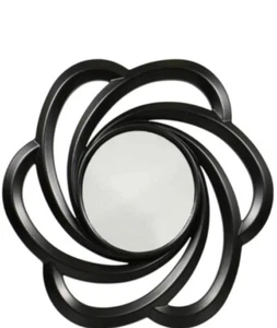 Espejo pequeño Sunburst Starburst vidrio plástico negro oficina en casa 9,75x9,75 - Imagen 1 de 22