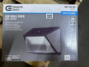 Commercial Electric LED Outdoor Wall Light Output Bronze Refractor High Dimmable - Picture 1 of 1