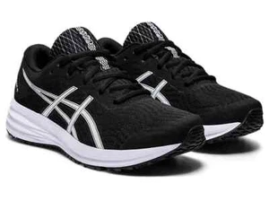 Kids ASICS Patriot Trainers Shoes Black Genuine New Size 13 1 2 - Picture 1 of 9