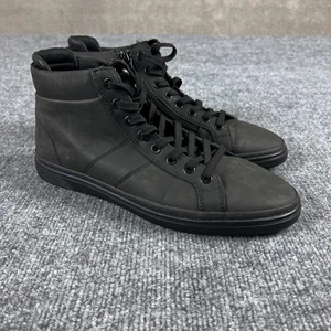 Aldo Shoes Mens Size 9.5 Black High Top Zip Lace Up Sneakers Casual Fashion - Picture 1 of 17