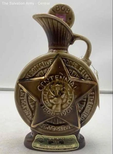 Jim Beam Brown Ceramic Centennial 1868-1968 Distillery Liquor Bottle Decanter - Picture 1 of 6