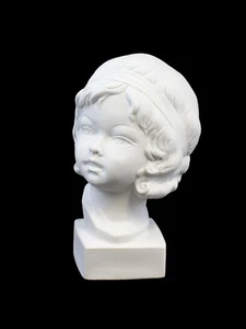 9942299-d Porzellan Figur Kinder-Büste Mädchen-Kopf Wagner & Apel H18cm - Bild 1 von 1