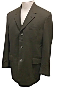 Kenneth Cole New York USA Made Vtg Dark Brown Sport Coat Jacket Blazer Chest 44 - Picture 1 of 12