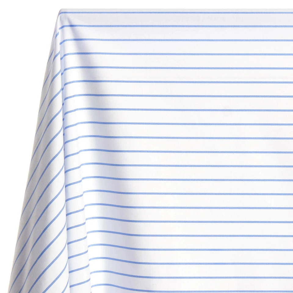 Tela de popelina para camisas a rayas suave de 1/2" - 58/59" por yarda Foto 1 de 1