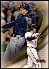Freddie Freeman 2016 Topps Gold Label 5x7 Class 3 Gold #64 /10 Braves