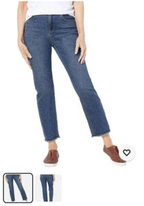 Susan Graver Girlfriend Jeans with Frayed Hem  Size 18 W New without Tags - Picture 1 of 11