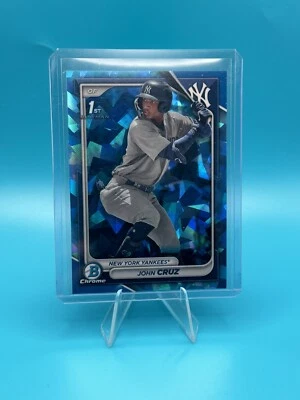2024 Bowman Sapphire John Cruz 1st Bowman New York Yankees #BCP-77 - Image 1 of 2