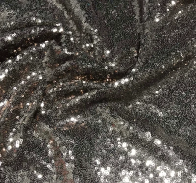 Bronze - Sequin Spangle Sewn on Mesh Fabric - Image 1 of 2